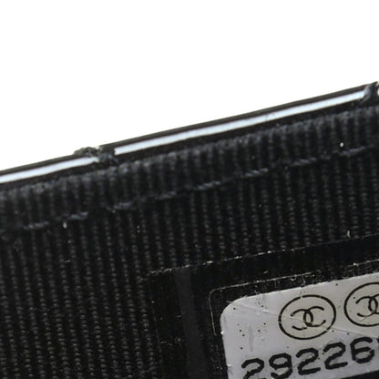 Chanel Patent Quilted Flap Card Holder Wallet Black 8 of 8