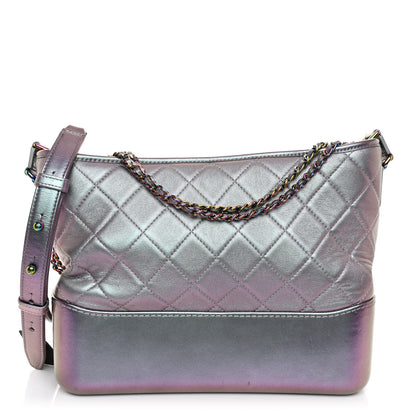 Chanel Iridescent Lambskin Calfskin Quilted Medium Gabrielle Hobo Light Purple 1 of 13
