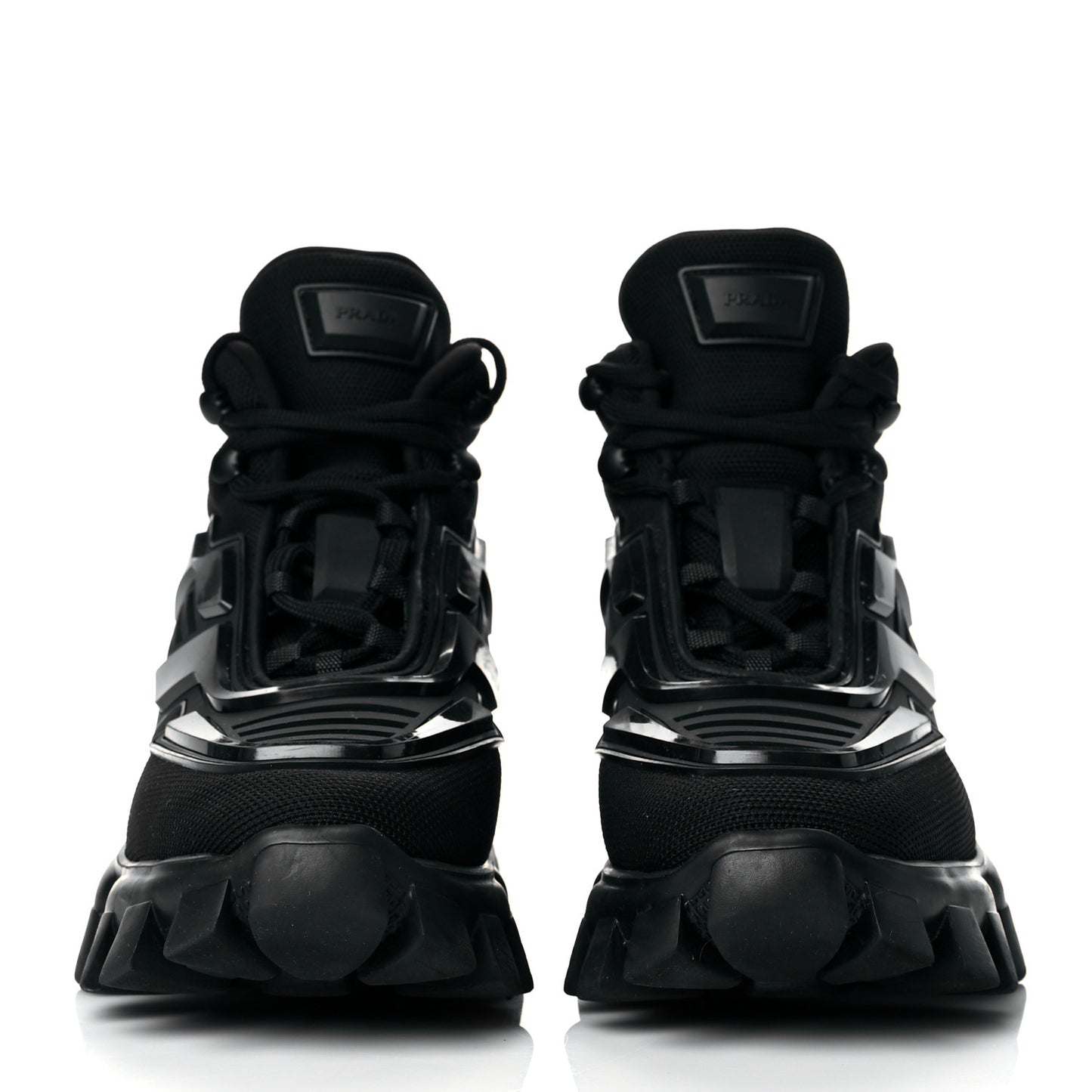 Knit Fabric Cloudbust Thunder High Top Sneakers 38 Black