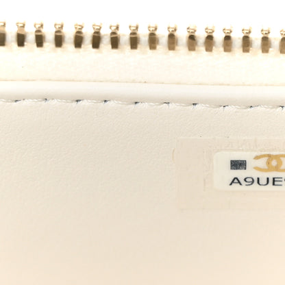 Chanel Caviar Quilted Small Vanity Case With Chain White 8 of 12