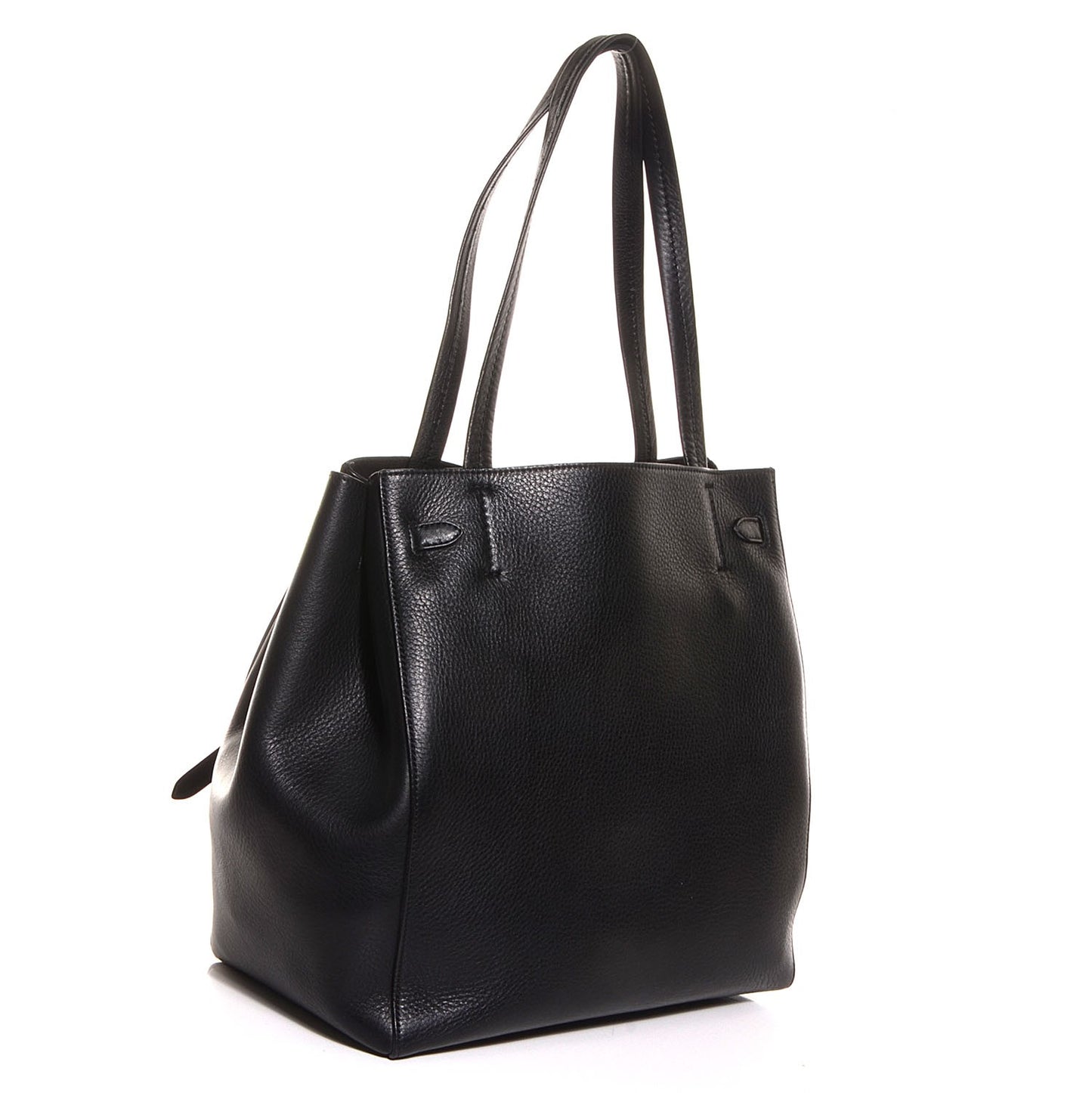 Soft Grained Calfskin Small Cabas Phantom Black