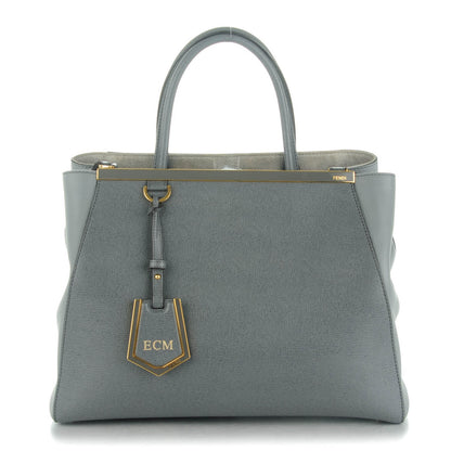 Fendi Vitello Elite Flamingo Regular 2Jours Tote Grigio Grigio Chiaro 1 of 8
