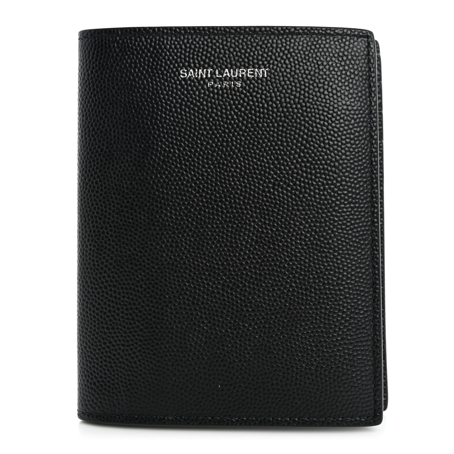 Saint Laurent Grain De Poudre Credit Card Wallet Black 1 of 9