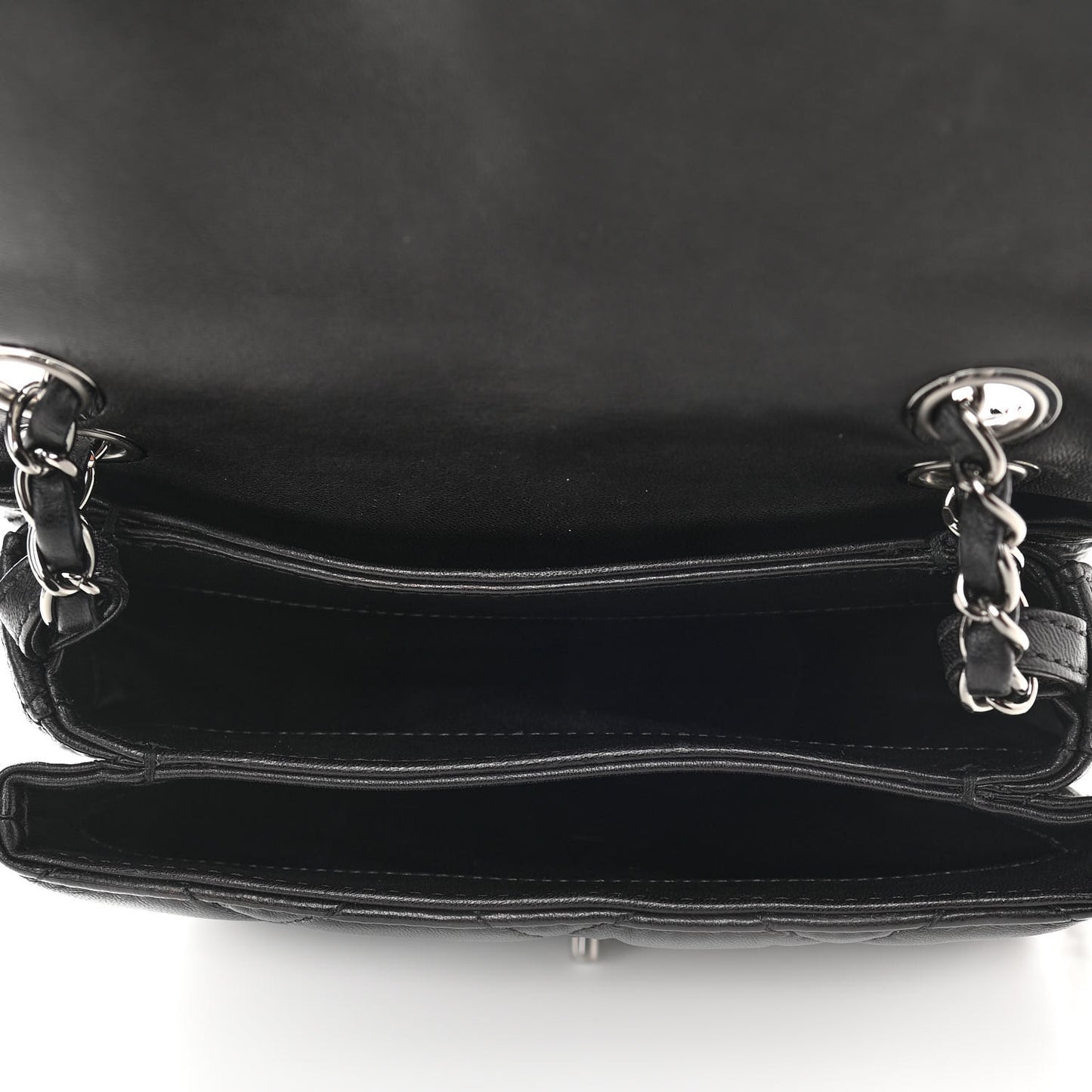 Lambskin Quilted Mini Chanel 3 Flap Black