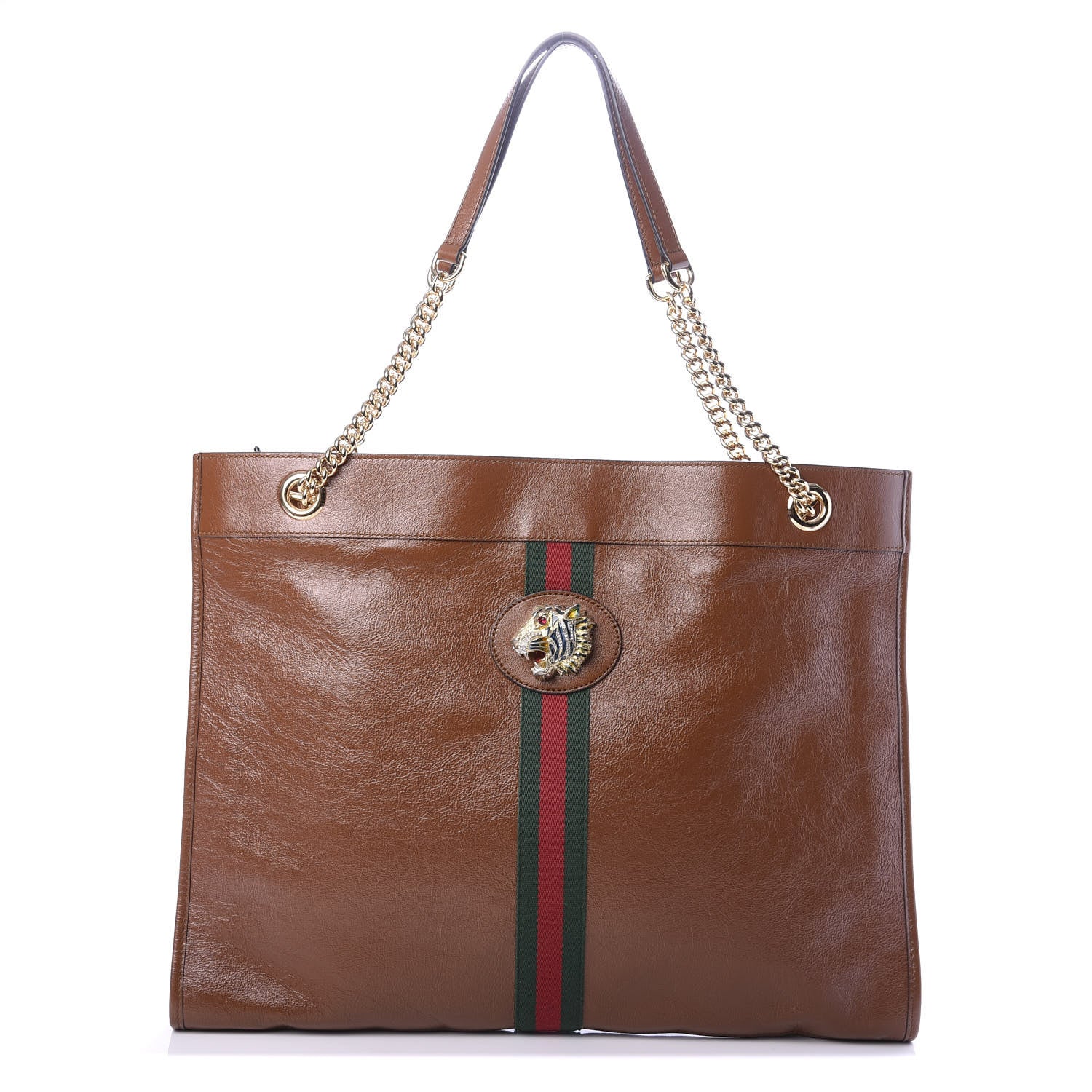 Gucci Calfskin Large Rajah Chain Tote Cuir 4 of 11