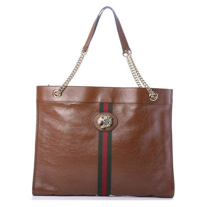 Gucci Calfskin Large Rajah Chain Tote Cuir 4 of 11