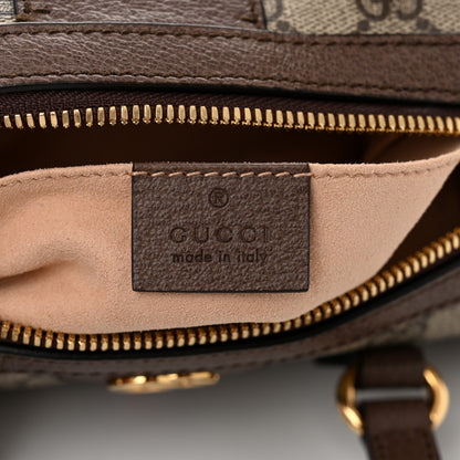 Gucci GG Supreme Monogram Web Small Ophidia Boston Bag Beige New Acero 6 of 10
