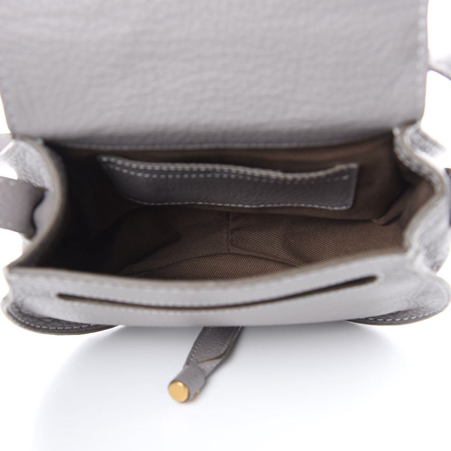 Calfskin Mini Marcie Round Crossbody Bag Cashmere Grey