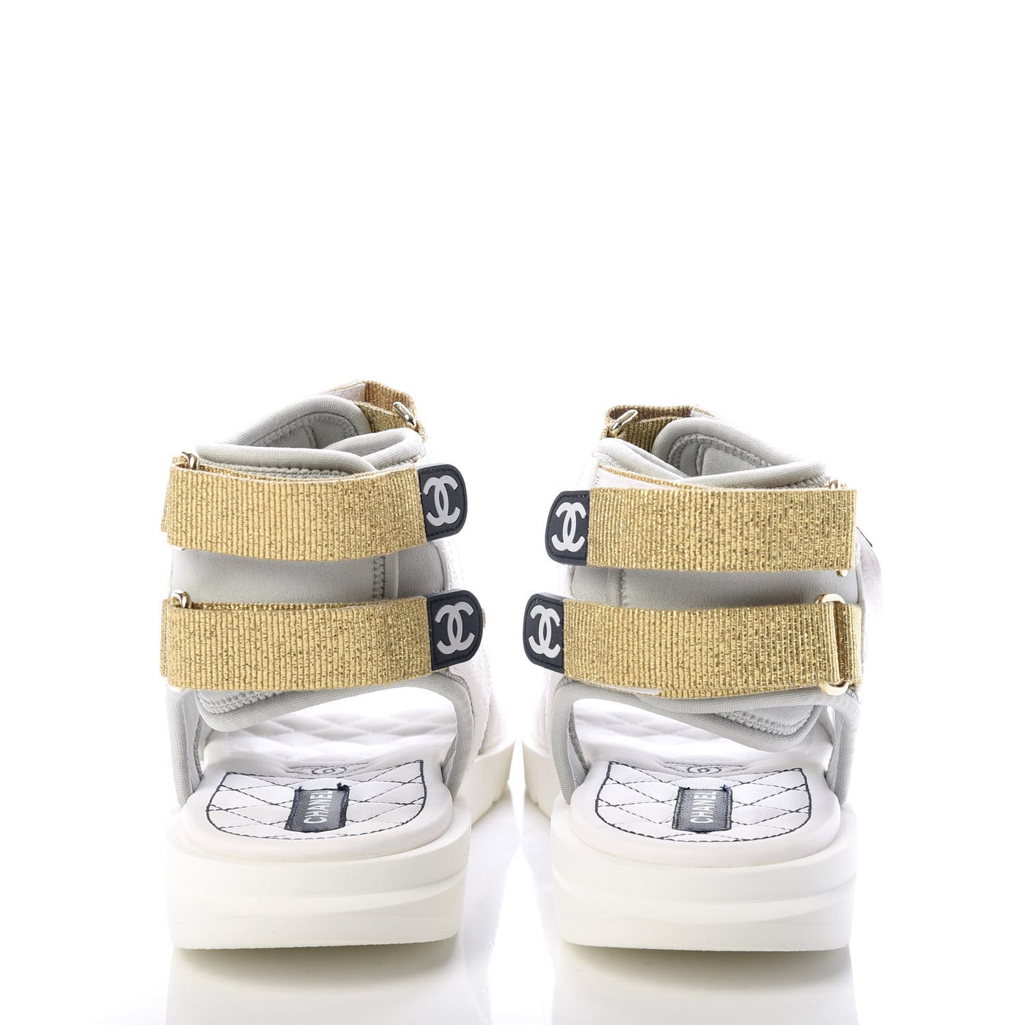 Goatskin Fabric Gladiator Sandals 40 Grey Navy Blue