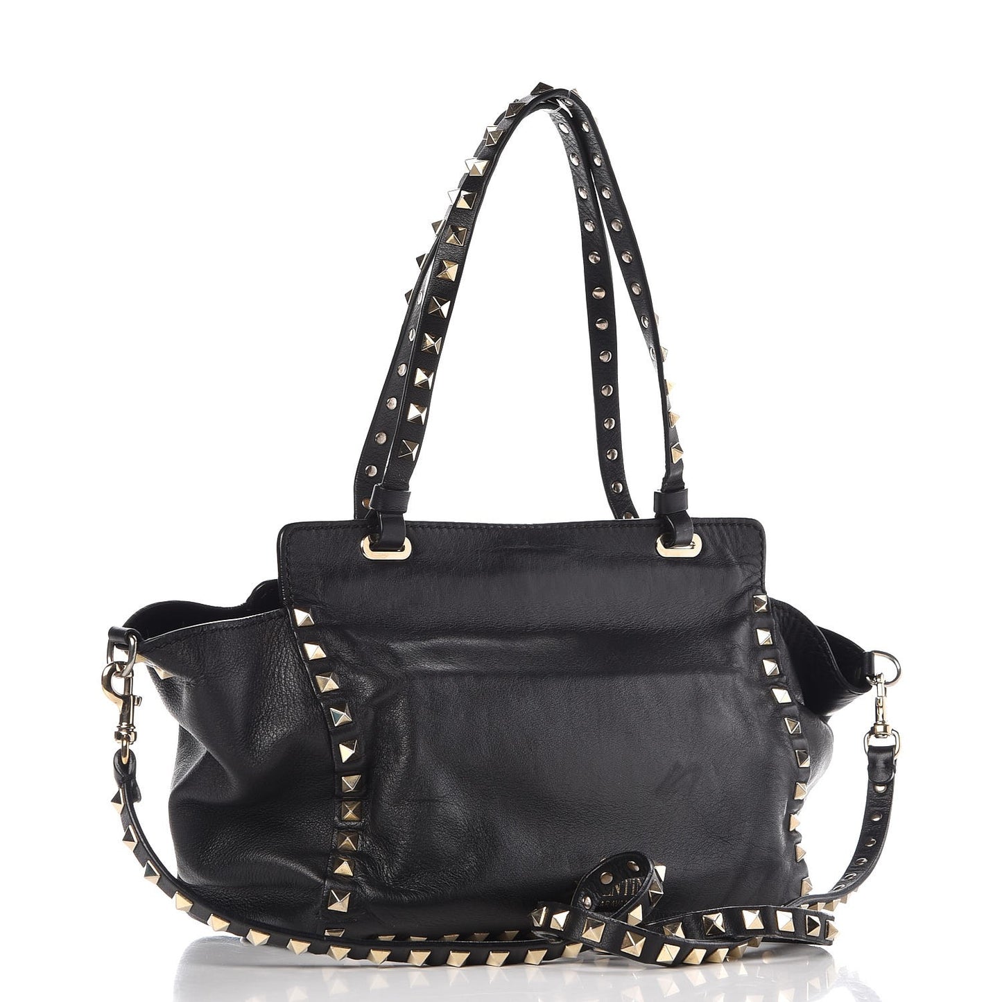 Vitello Small Rockstud Tote Black