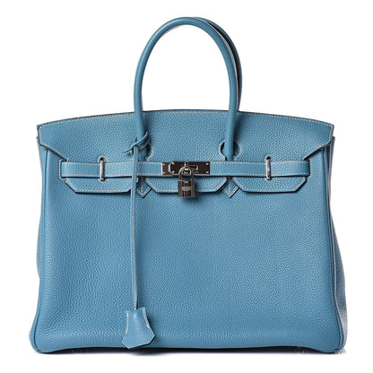 Hermes Togo Birkin 35 Blue Jean 1 of 32
