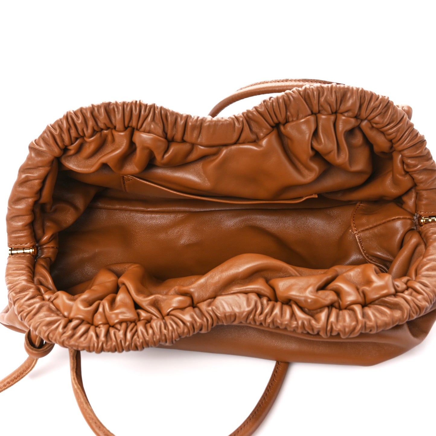 Lambskin Cloud Clutch Caramel