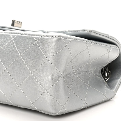 Chanel Metallic Grained Calfskin Quilted 2.55 Reissue Mini Flap Silver 10 of 11