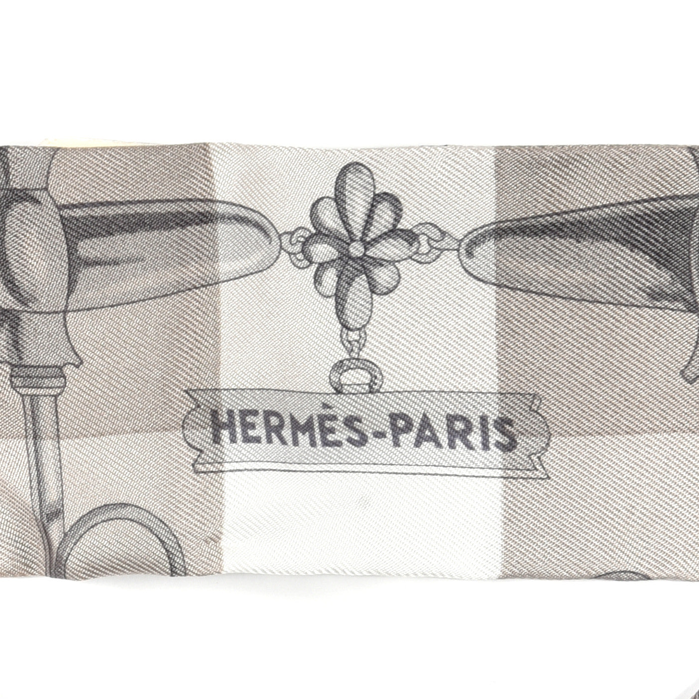 Silk Mors Et Gourmettes Vichy Twilly Etoupe Jaune Vif White