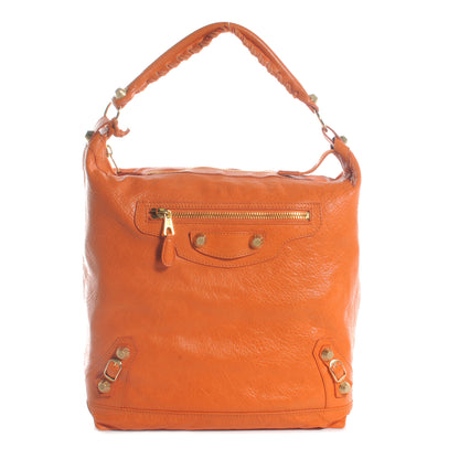 Balenciaga Agneau Giant 12 Gold Hardware Day Hobo Tangerine 1 of 8