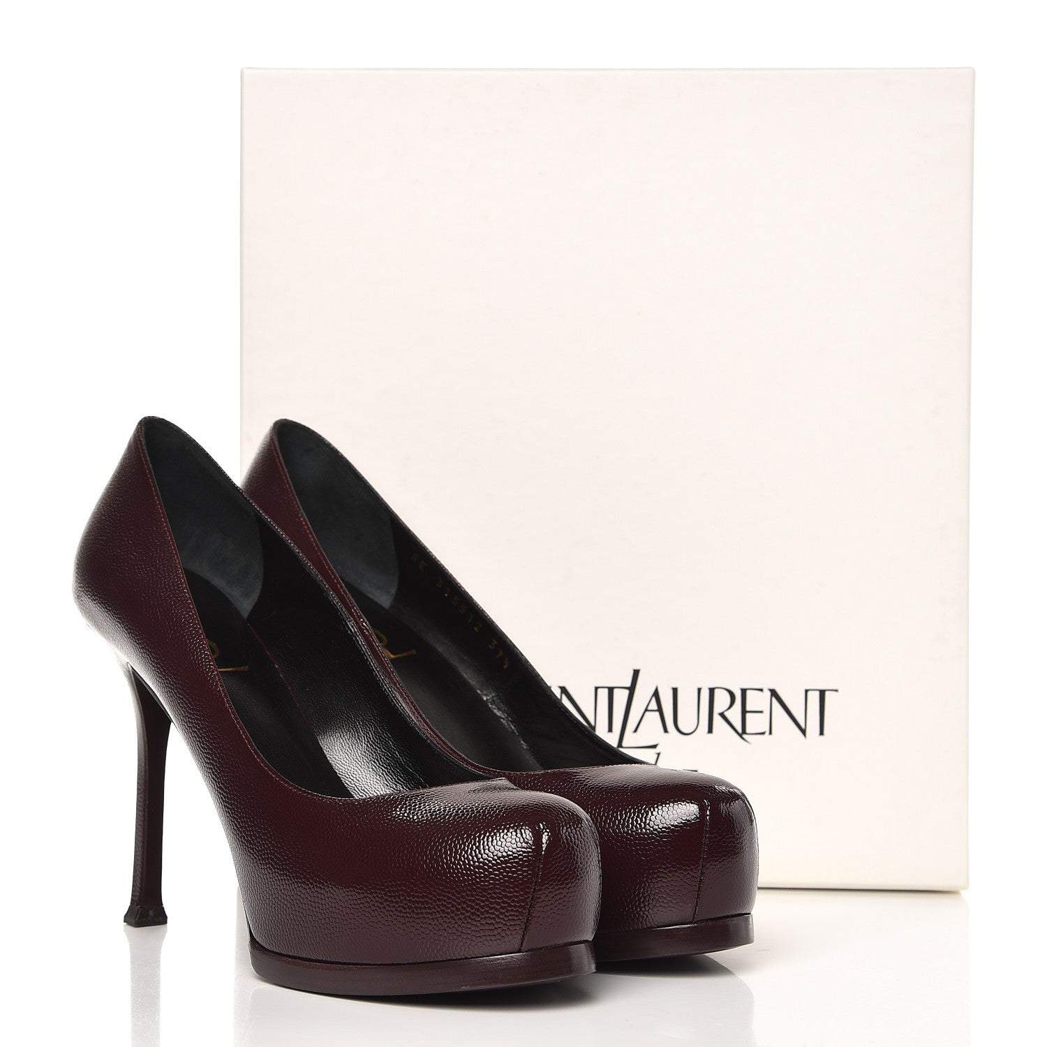 Saint Laurent Vernigolf Tribtoo 80 Platform Pumps 37.5 Cordovan 10 of 10