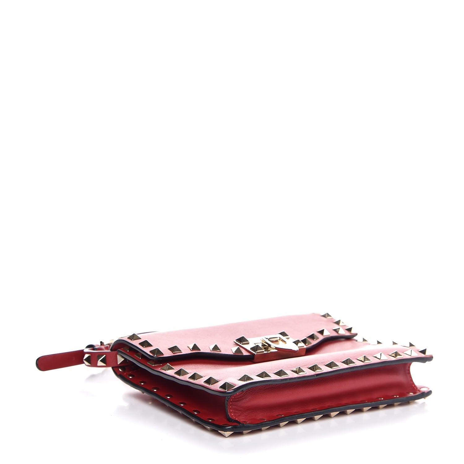 Valentino Garavani Vitello Rockstud Shoulder Flap Bag Rosso Valentino 4 of 10