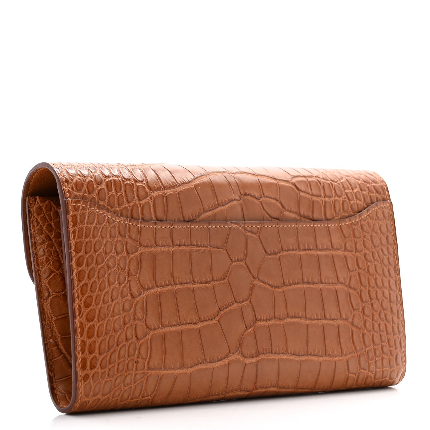 Hermes Matte Alligator Constance Long Wallet Fauve 3 of 9