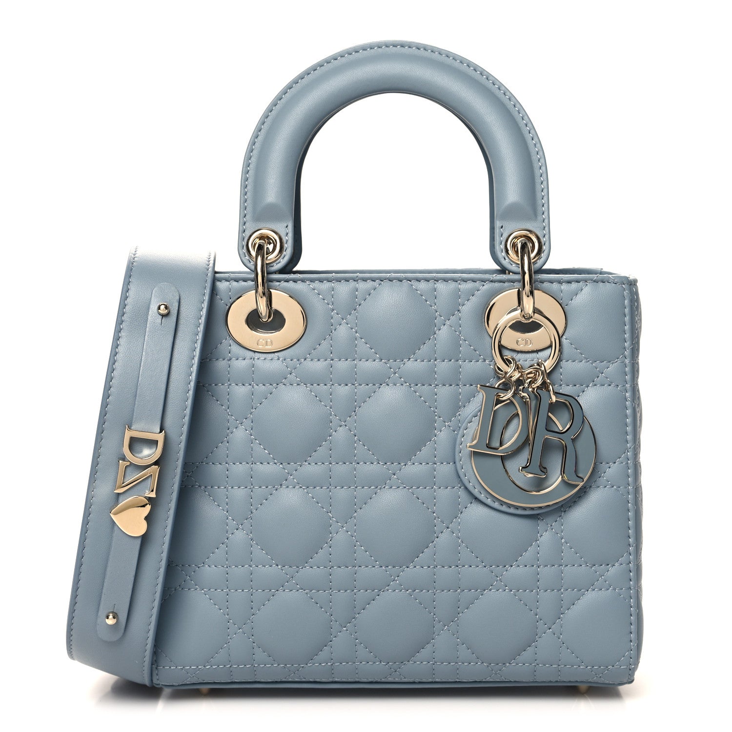 Christian Dior Lambskin Cannage Small My ABCDior Lady Dior Cloud Blue 1 of 11