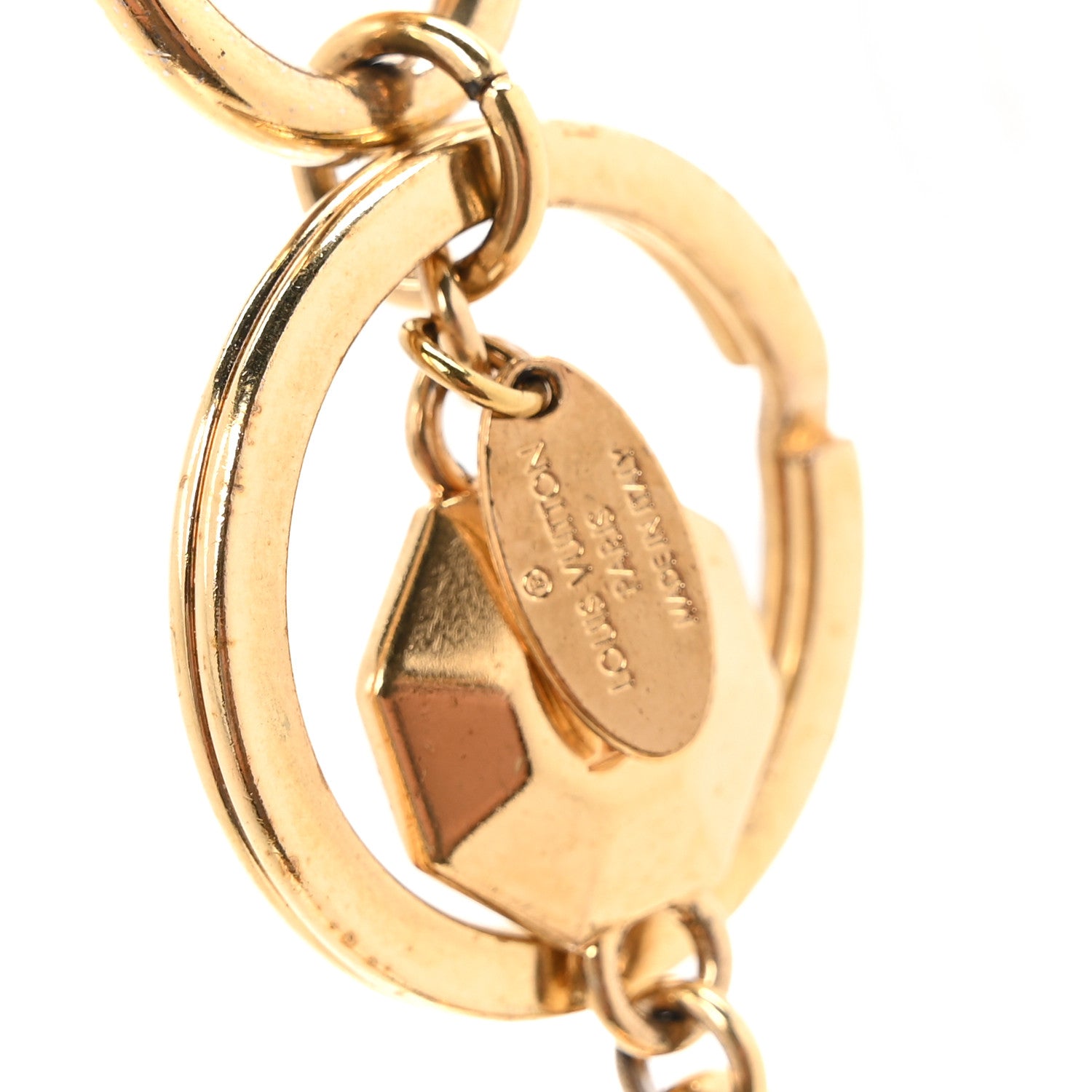 Louis Vuitton LV Facettes Bag Charm Key Holder Gold 1981507