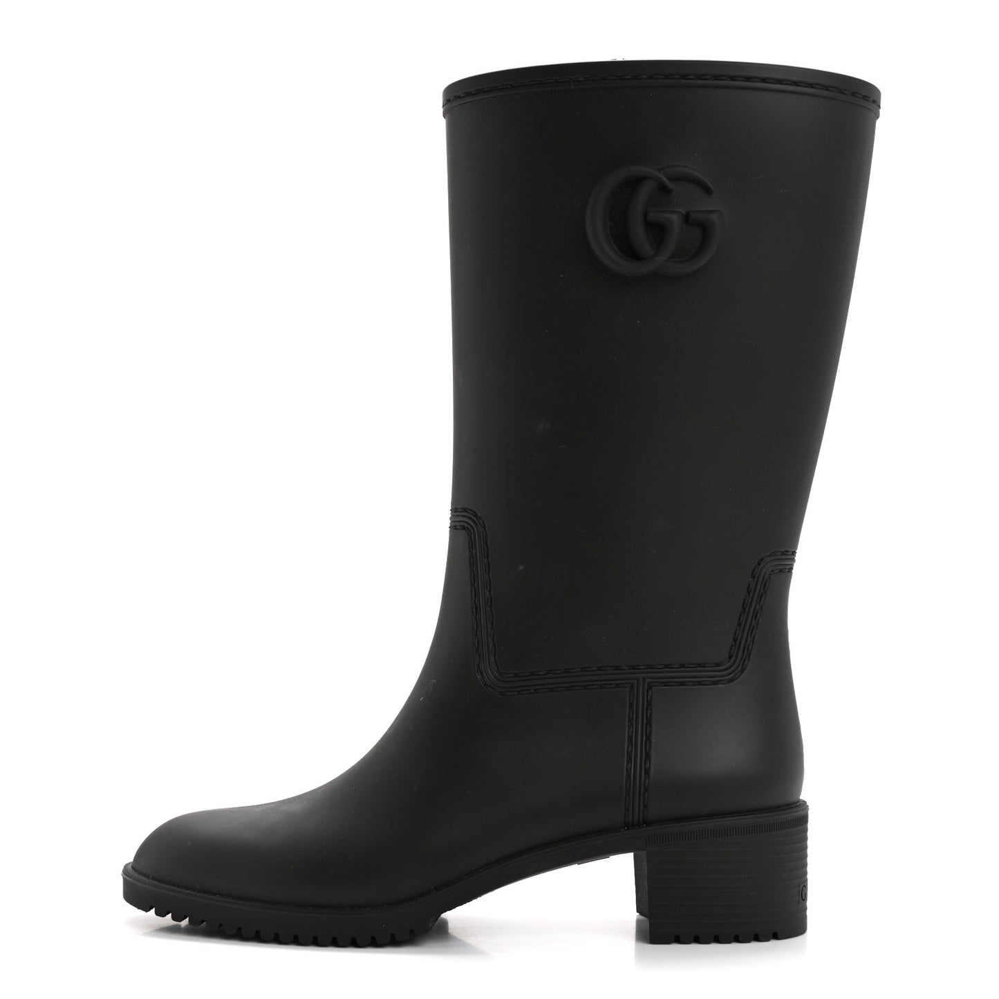 Rubber Double G Womens Rain Boots 37 Black