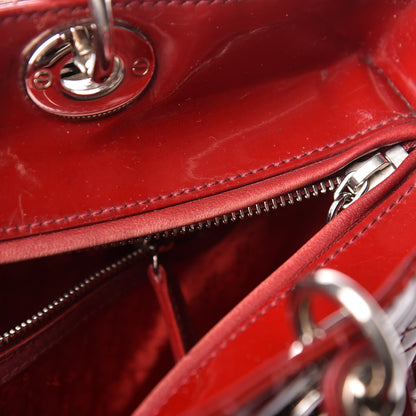 Christian Dior Patent Cannage Large Lady Dior Red 30 of 30
