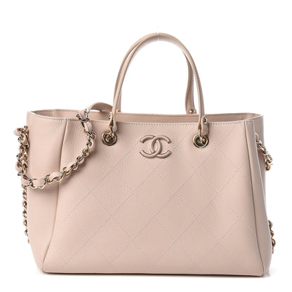 Chanel Bullskin Stitch Small Shopping Tote Light Pink 1 of 8
