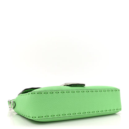 Fendi Cuoio Roma Sellerissima Nappa Sintetica Tape Stitch Baguette Edamame 4 of 13
