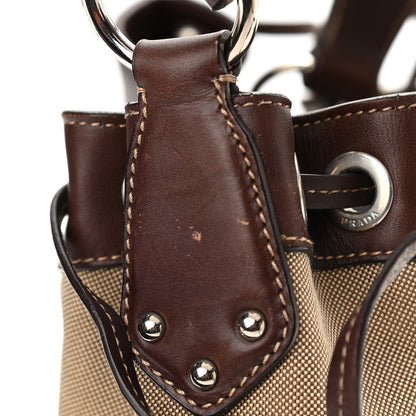 Prada Jacquard Logo Hobo Corda Bruciato 17 of 17