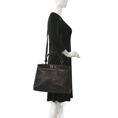 Fendi Vitello Suede Medium Peekaboo Iconic Satchel Ametista 2 of 10