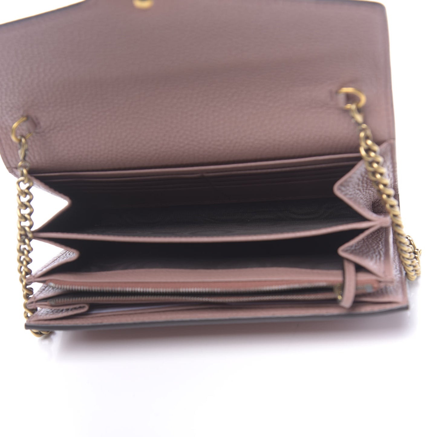 Cellarius Calfskin GG Marmont Chain Wallet Rosy Phard