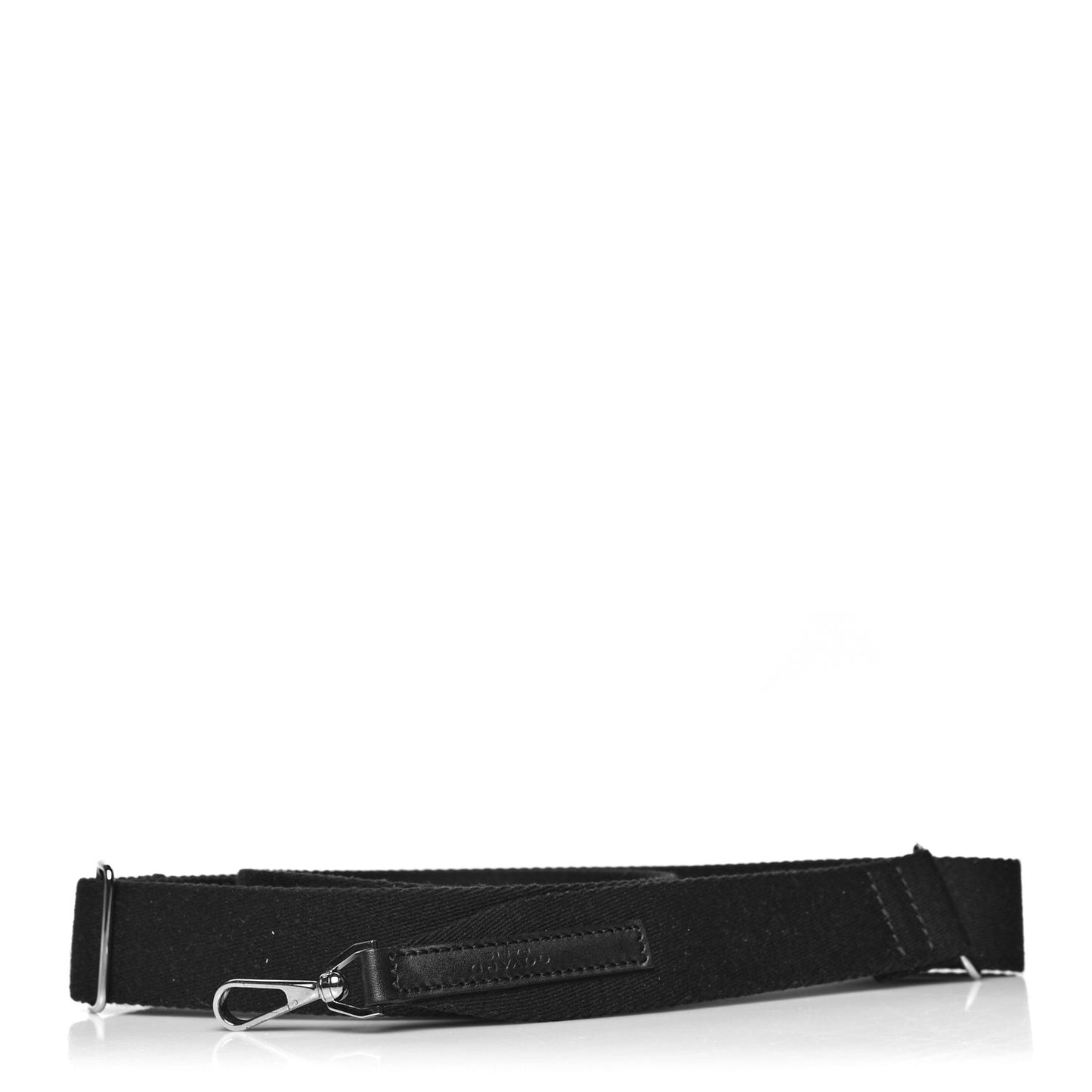 Canvas Calfskin Adjustable Shoulder Strap Black