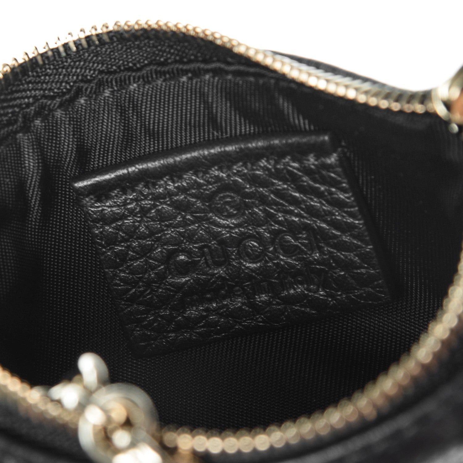 Gucci Pebbled Calfskin Soho Key Case Black 6 of 7