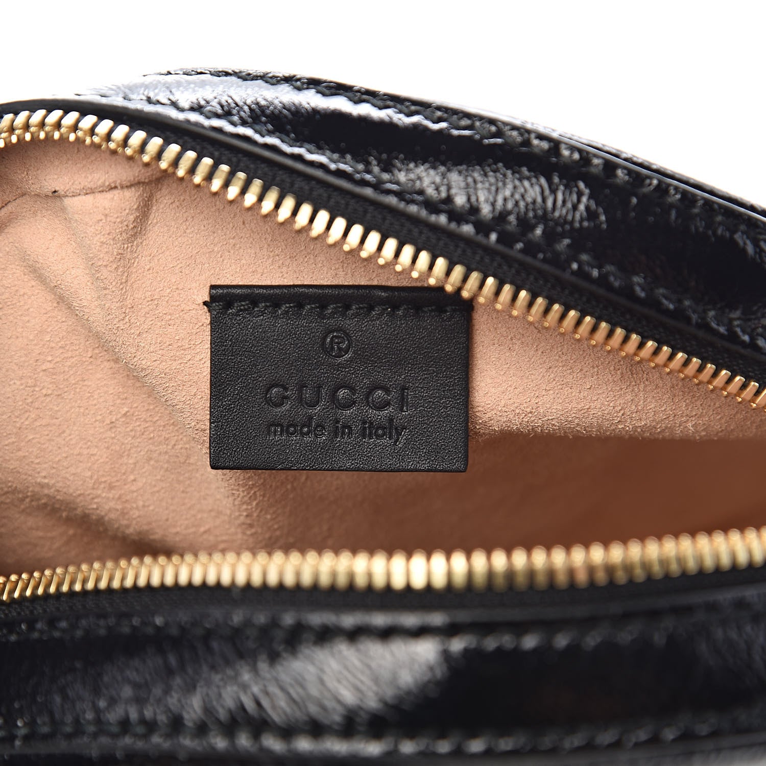 Gucci Suede Patent Web Mini Ophidia Round Shoulder Bag Black 6 of 11