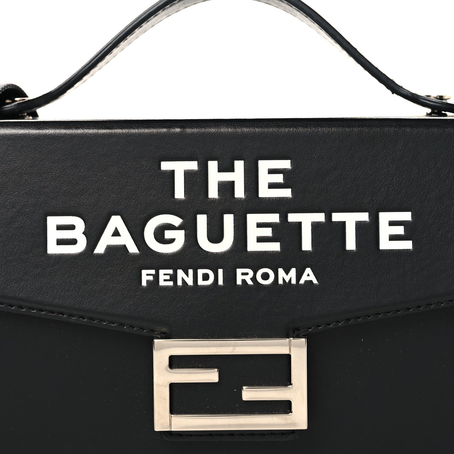 Fendi X MARC JACOBS Nappa Logo Baguette Soft Trunk Bag Black