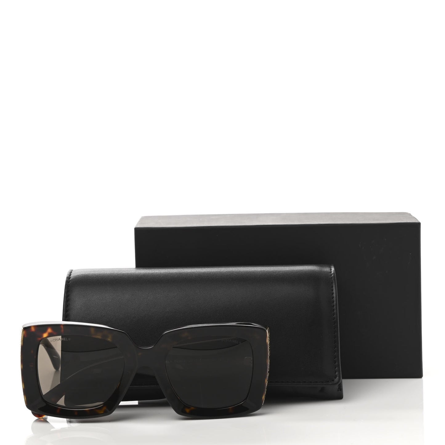 Acetate Rectangle Sunglasses 5435 Tortoise