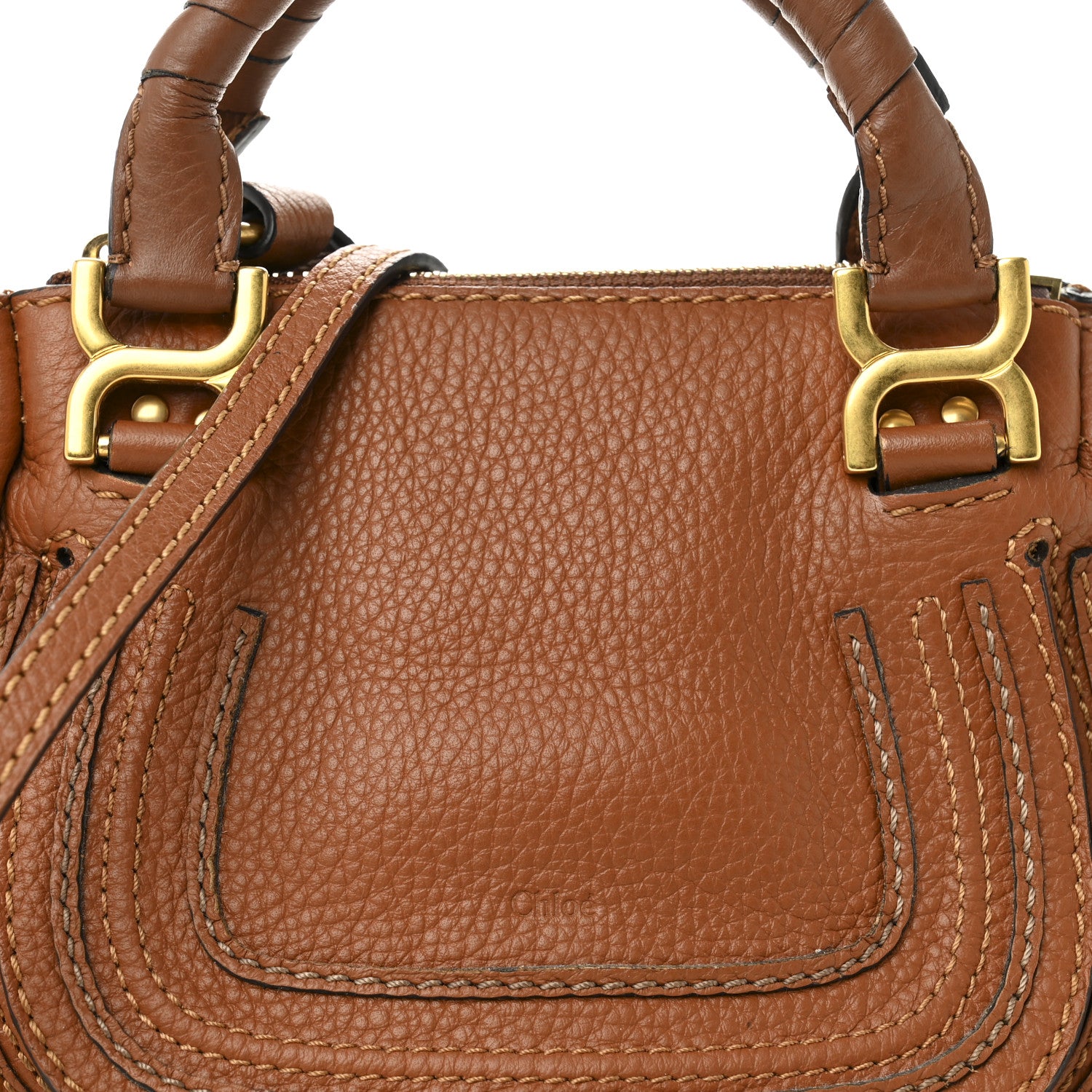 Chloe Calfskin Mini Marcie Satchel Tan 7 of 9
