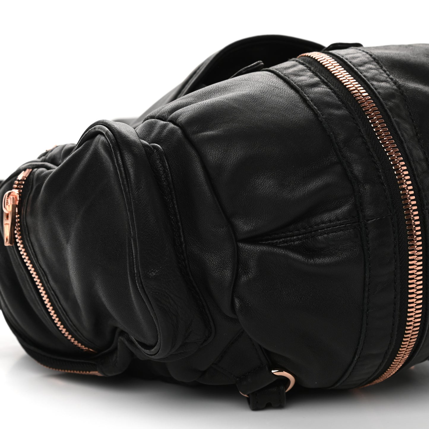 Lambskin Marti Backpack Washed Black Rose Gold Hardware