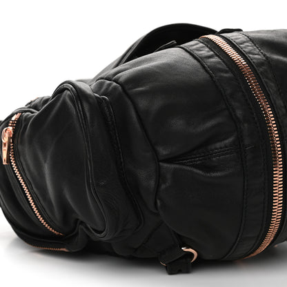 Alexander Wang Lambskin Marti Backpack Washed Black Rose Gold Hardware 7 of 8