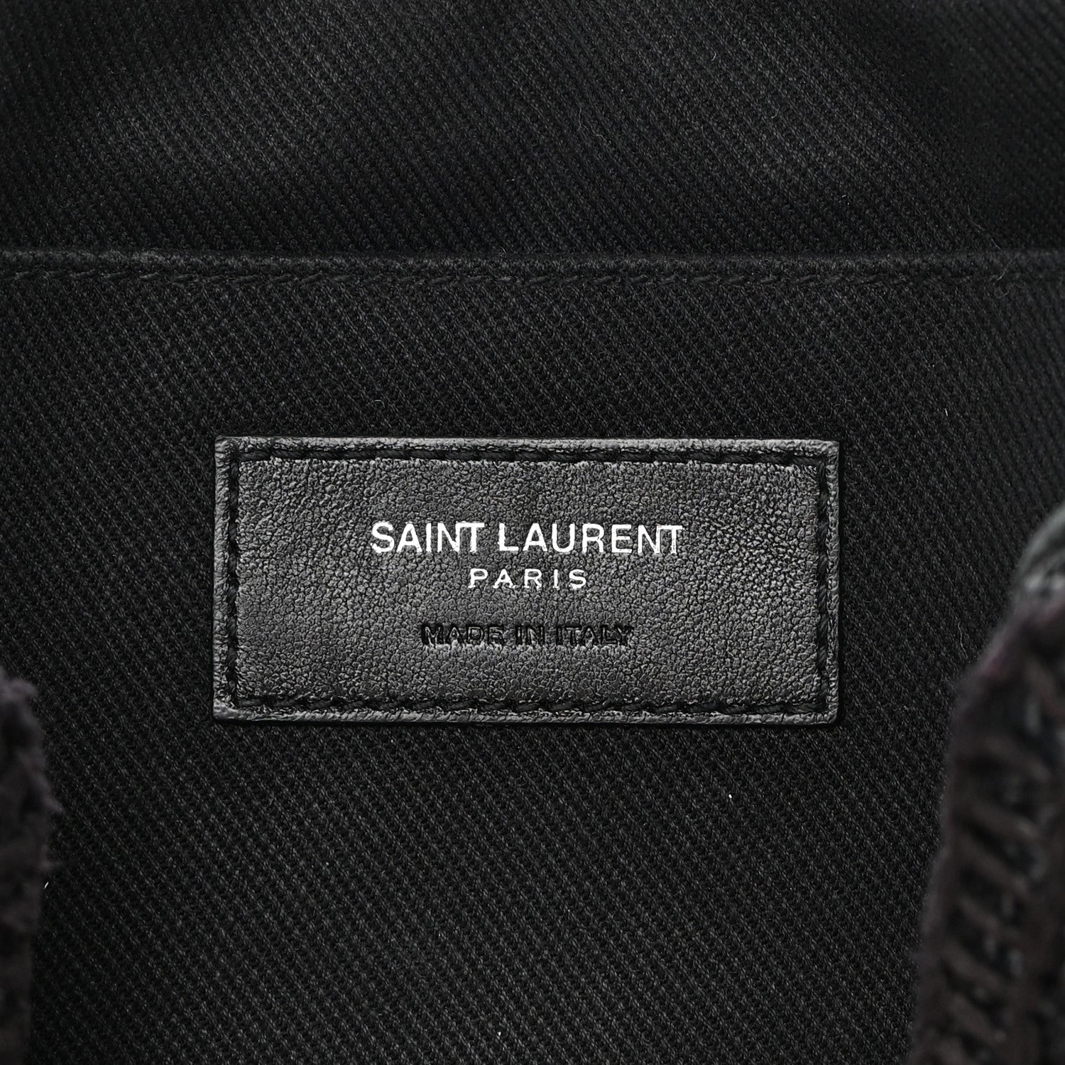Saint Laurent Raffia Canvas Monogram Lou Camera Bag Black 6 of 15