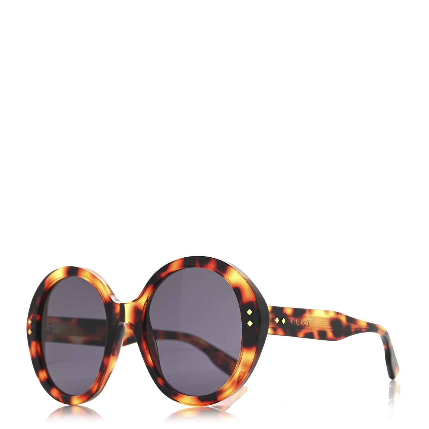 Acetate Round Sunglasses GG1081S Tortoise