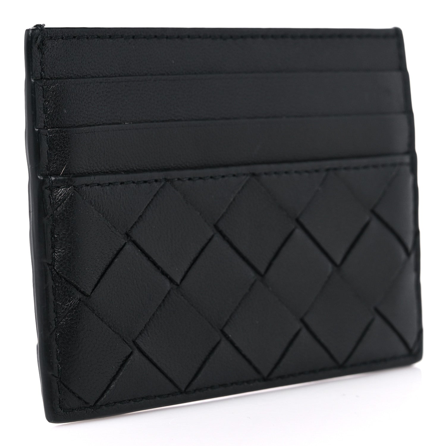 Bottega Veneta Nappa Intrecciato VN Card Case Black 3 of 8