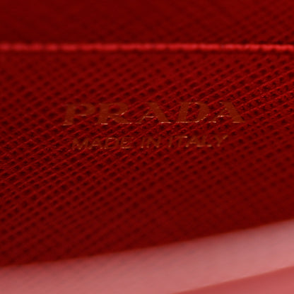 Prada Saffiano Metal Oro Mini Bag Fuoco 6 of 13