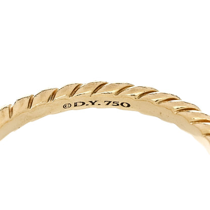 David Yurman 18K Yellow Gold 2mm Cable Classics Band Ring 57 8 5 of 5