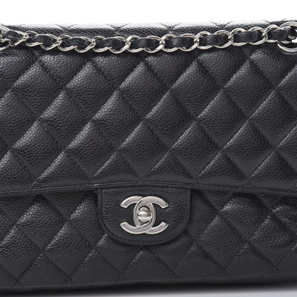 Chanel Caviar Quilted Medium Double Flap Black 8 of 23