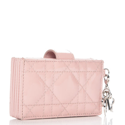 Christian Dior Patent Cannage Lady Dior 5-Gusset Card Holder Pink 3 of 15