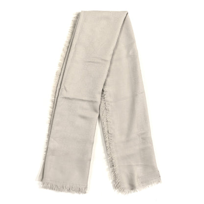 Gucci Wool Jacquard GG Monogram Fringe Scarf Lead 2 of 3