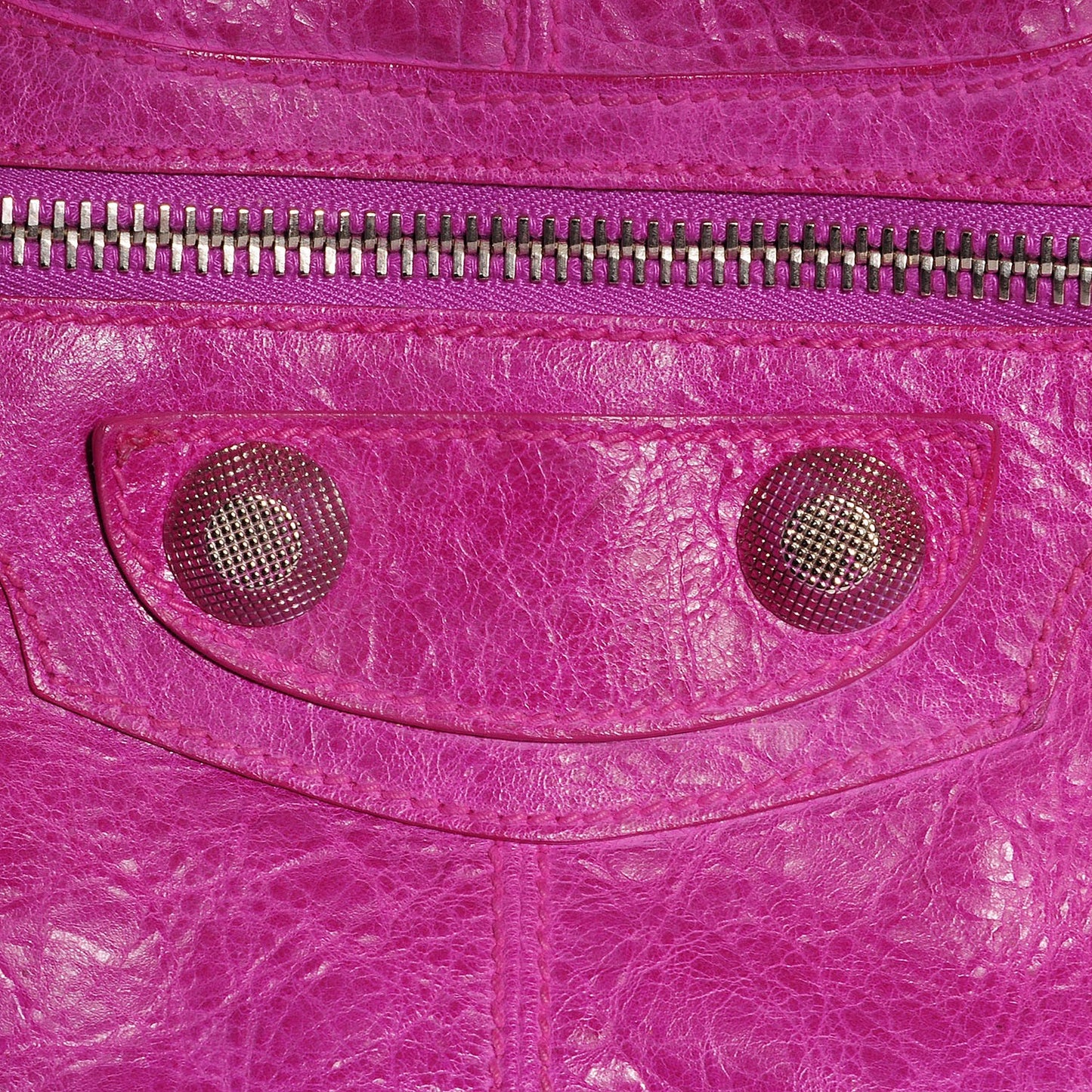 Agneau Giant 21 Silver Hardware Part Time Magenta