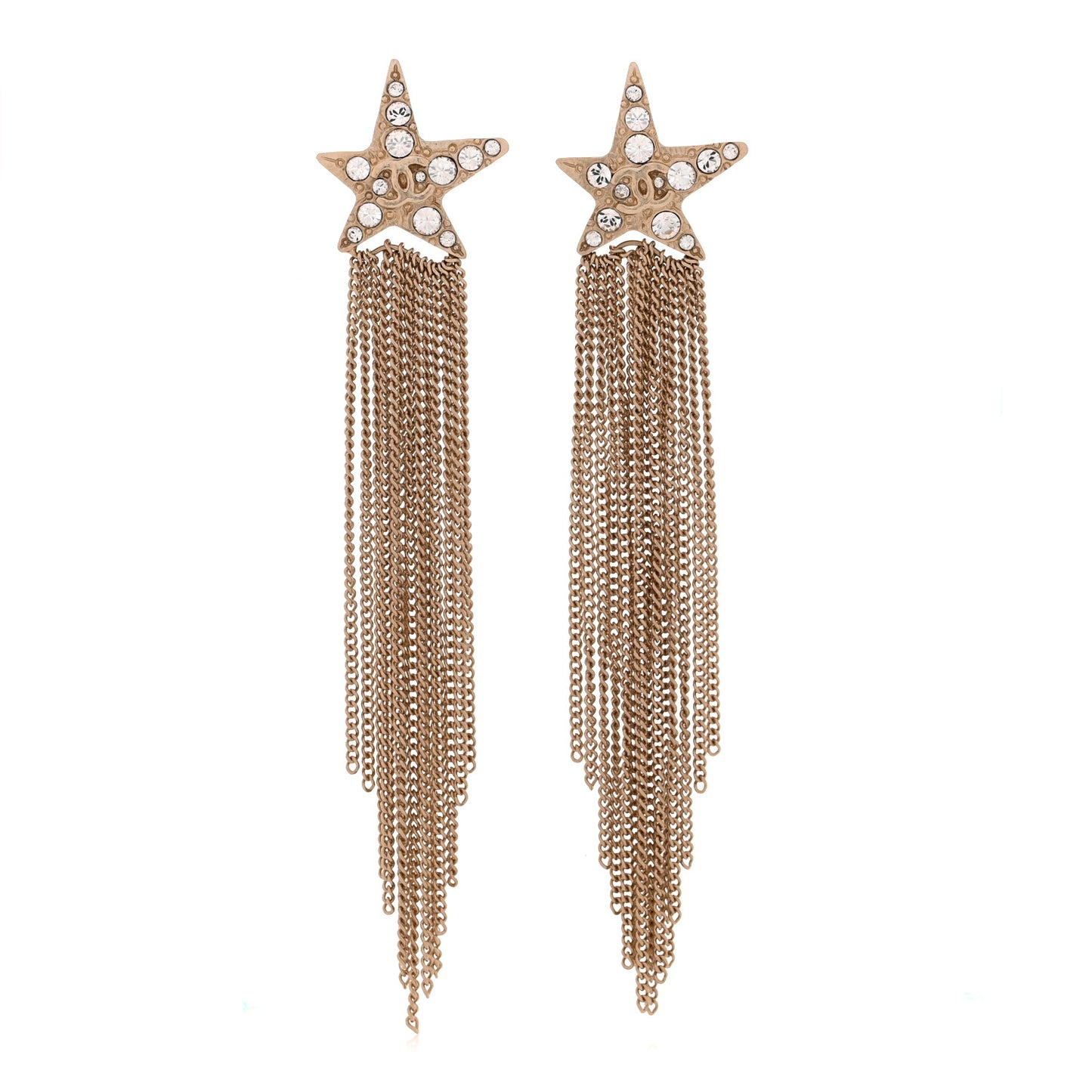 Swarovski Crystal CC Star Earphone Charms  Gold