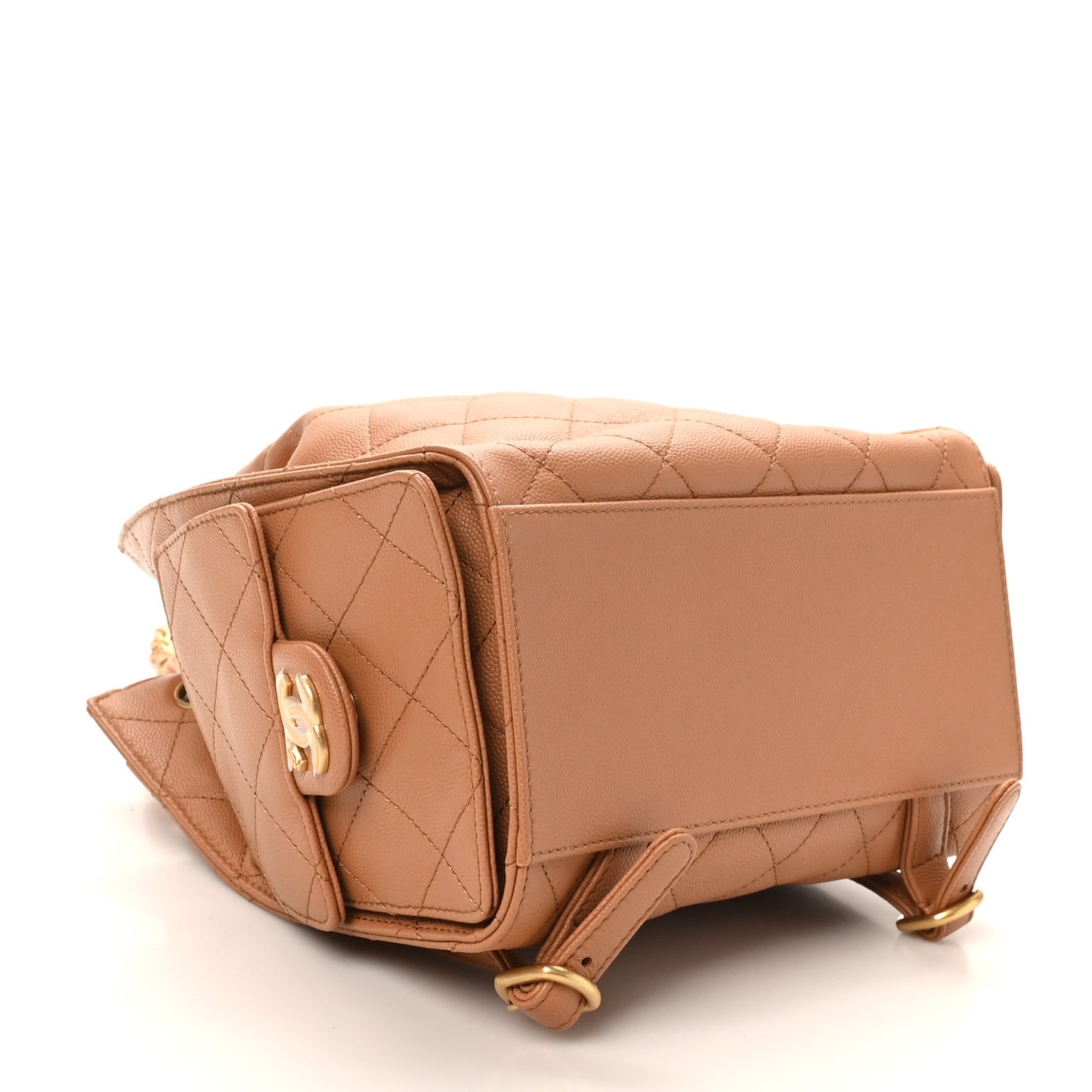 Caviar Quilted Medium Chanel 25 Backpack Brown